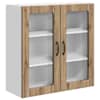 vidaXL Seinaklaasikapp LUCCA Artisan tamm 80 x 31 x 80 cm Tehispuit
