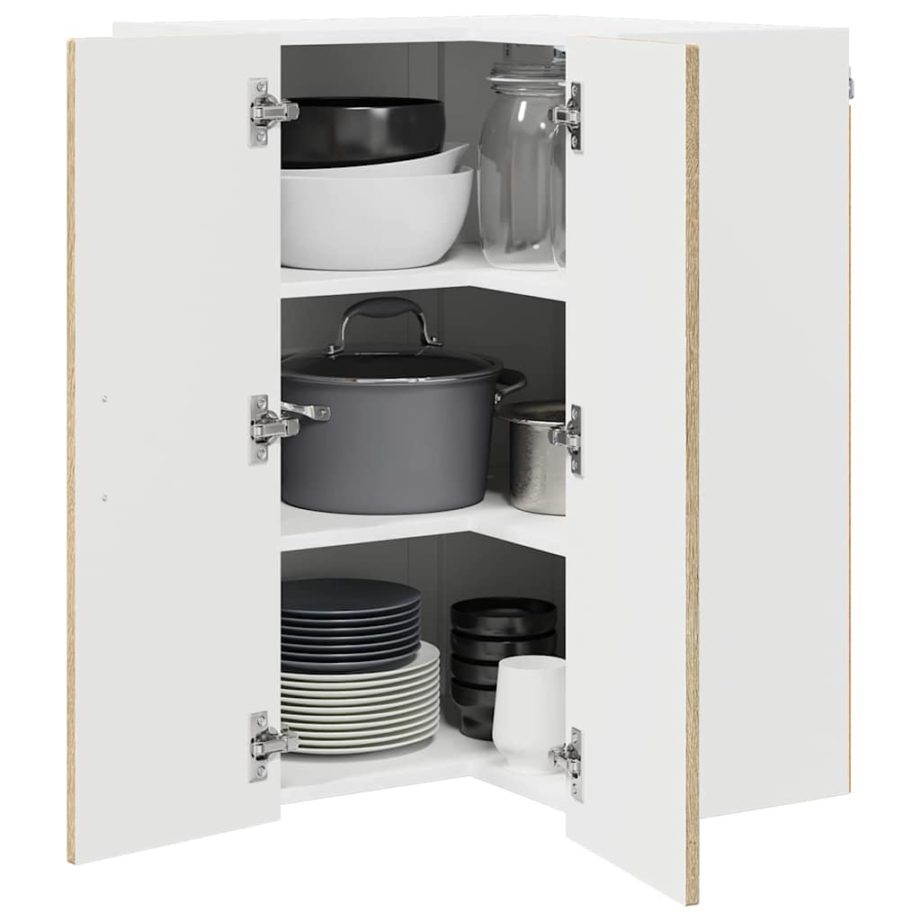 vidaXL Keukenkast aan de muur met plank Sonoma Eiken 57 x 57 x 80 cm
