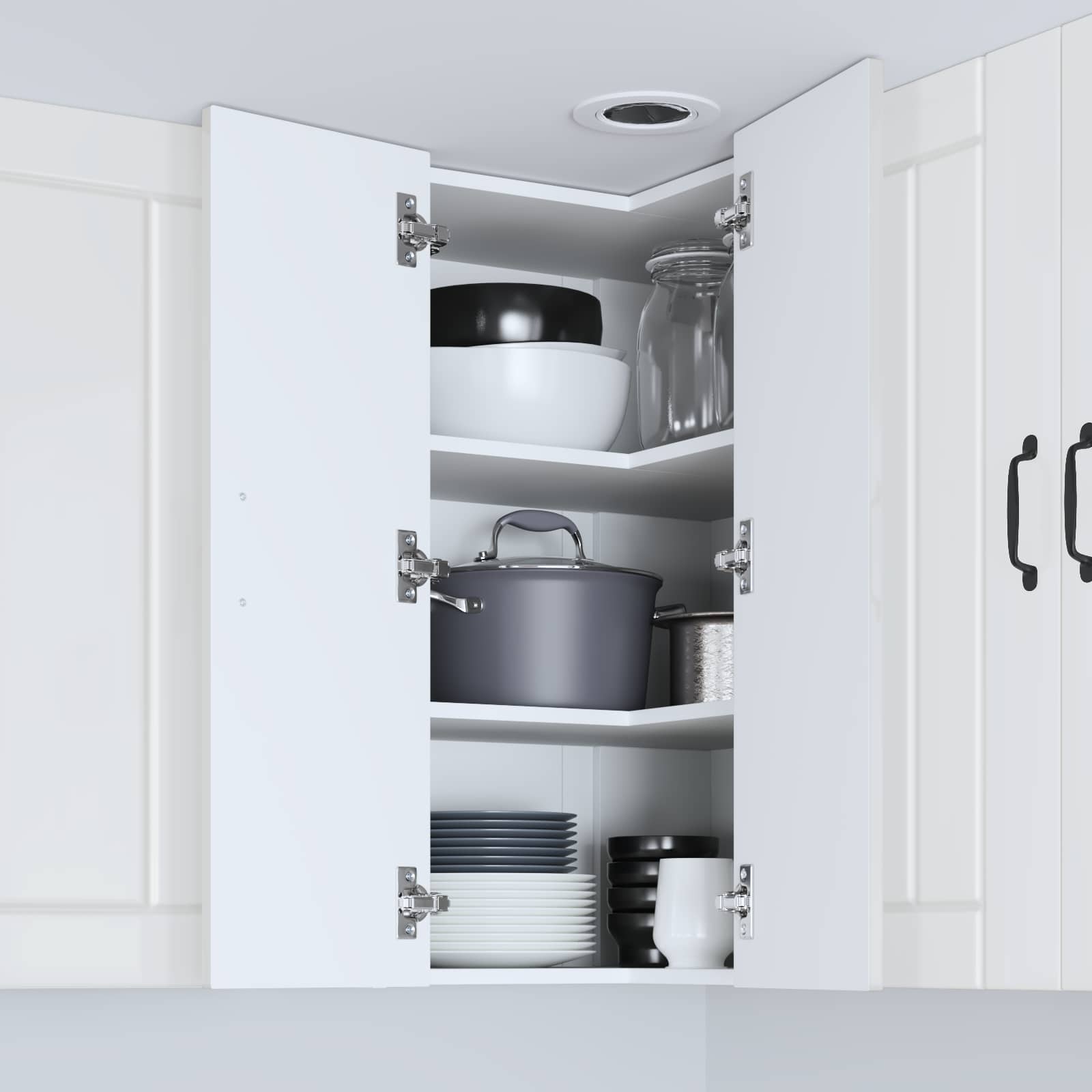 Köögikapp Kergelt läikiv valge 57 x 57 x 80 cm Tehispuit 4 Kõik vajalik sinu aeda ja koju! Köögikapp Kergelt läikiv valge 57 x 57 x 80 cm Tehispuit - Image 4