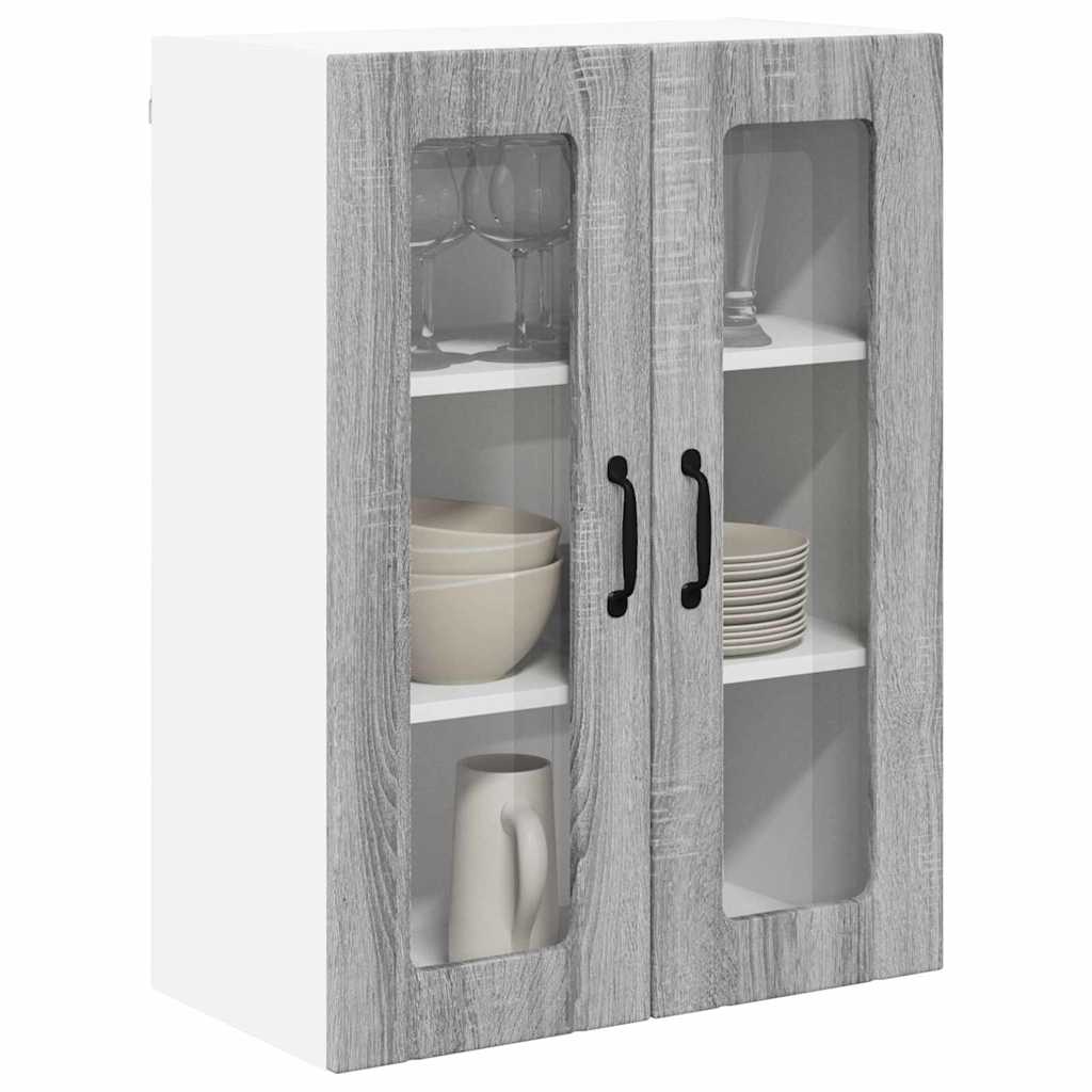 vidaXL Keukenkast aan de muur met plank Grijs Sonoma 60 x 31 x 80 cm