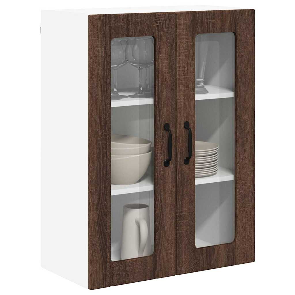 vidaXL Keukenkast aan de muur Bruin Eiken 60 x 31 x 80 cm Bewerkt hout