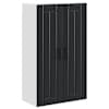 vidaXL Seinekapp LUCCA Must 60 x 31 x 100 cm Tehispuit