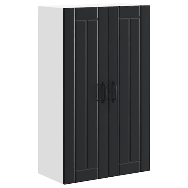 vidaXL Seinekapp LUCCA Must 60 x 31 x 100 cm Tehispuit