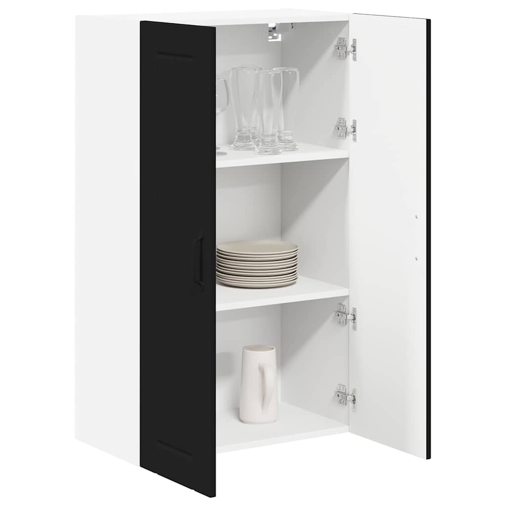vidaXL Keukenkast aan de muur Zwart 60 x 31 x 100 cm Bewerkt hout