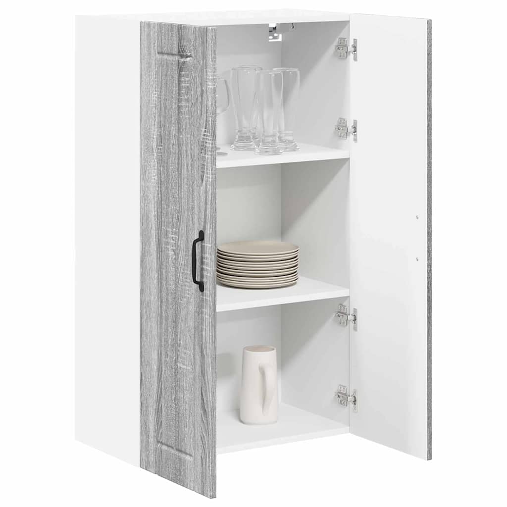 vidaXL Keukenkast aan de muur met plank Grijs Sonoma 60 x 31 x 100 cm
