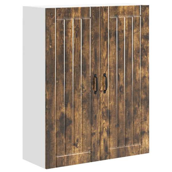 vidaXL Seinekapp LUCCA Suitsutatud tamm 80 x 31 x 100 cm Tehispuit
