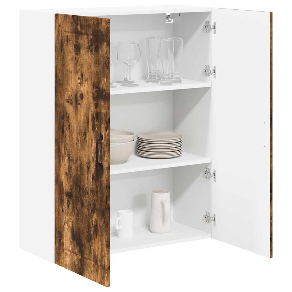 vidaXL Keukenkast aan de muur met plank Gerookt eiken 80 x 31 x 100 cm