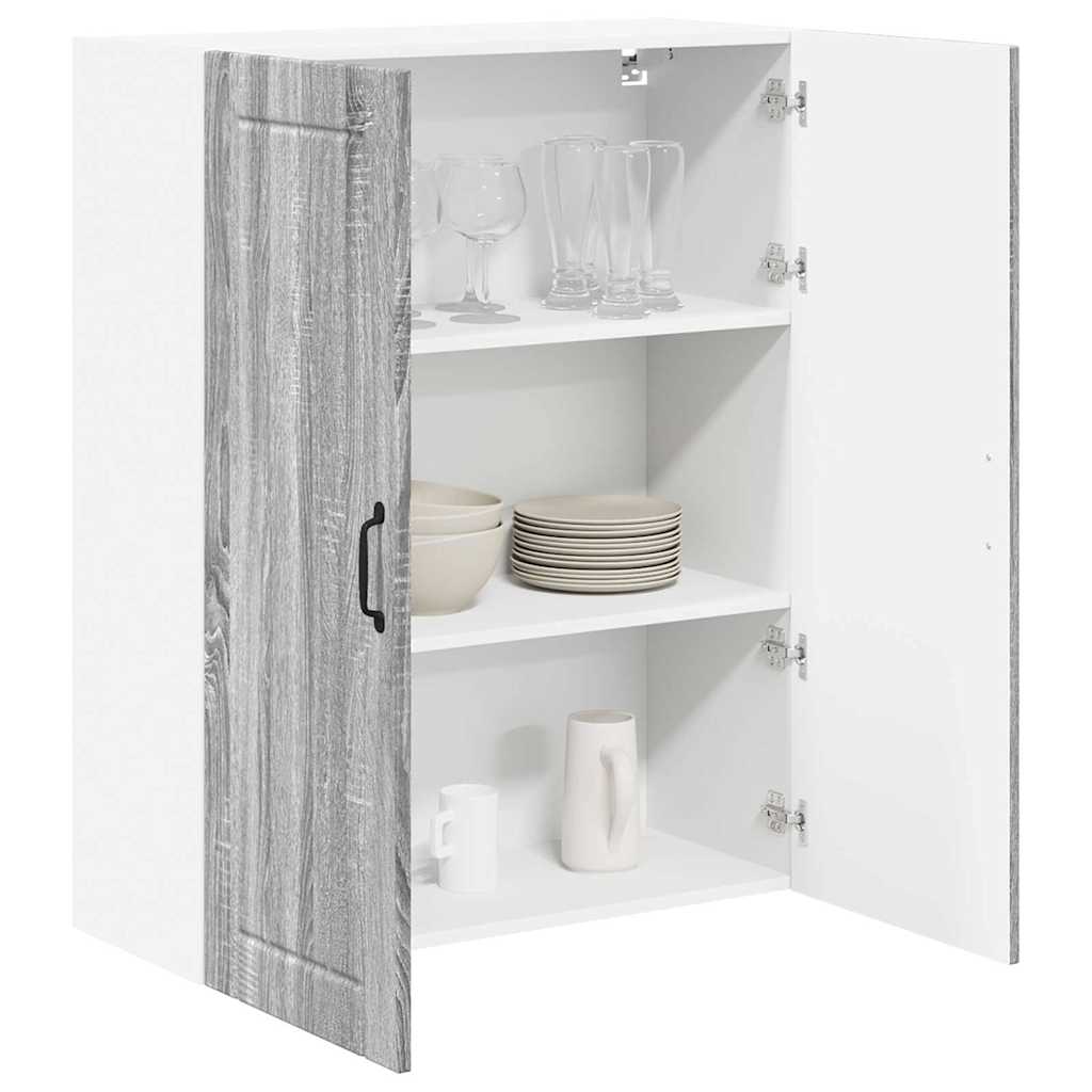 vidaXL Keukenkast aan de muur met plank Grijs Sonoma 80 x 31 x 100 cm