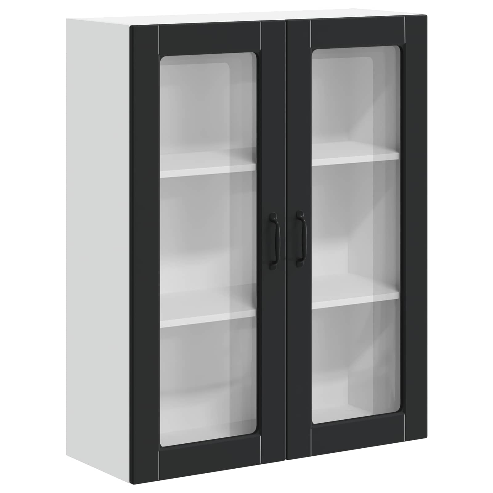 VidaXL Keukenkast Aan De Muur Zwart 80 X 31 X 100 Cm Bewerkt Hout