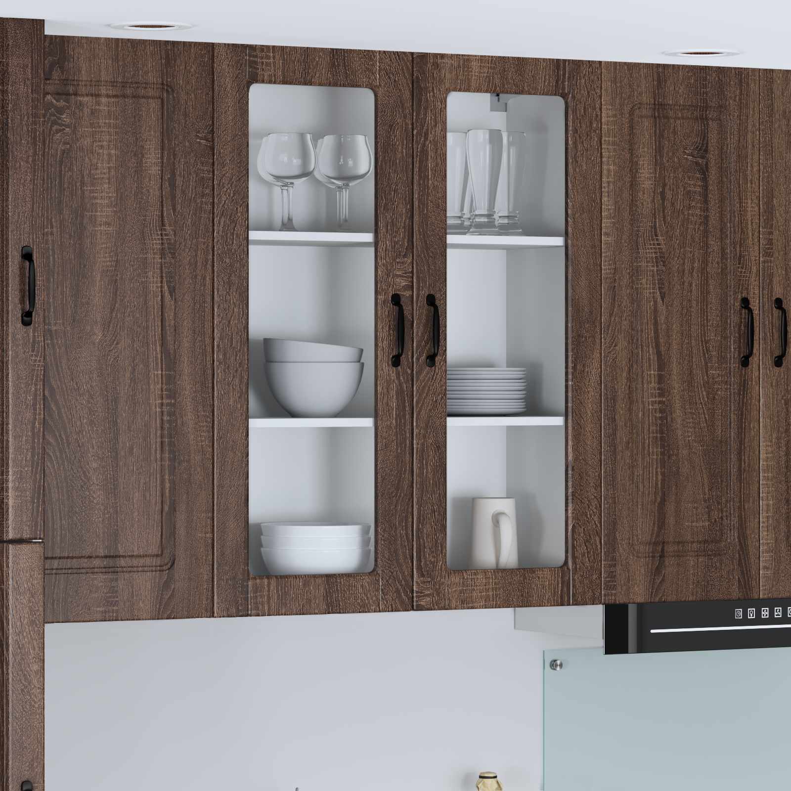 vidaXL Küchenwandschrank mit Tür Braun Eichen-Optik 80 x 31 x 100 cm
