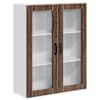 vidaXL Seinaklaasikapp LUCCA Pruun tamm 80 x 31 x 100 cm Tehispuit