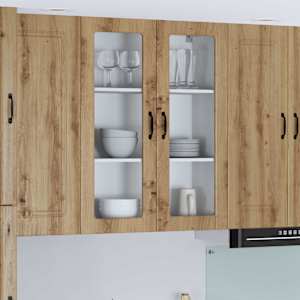 Stenska kuhinjska omarica z vrati Umetni hrast 80 x 31 x 100 cm