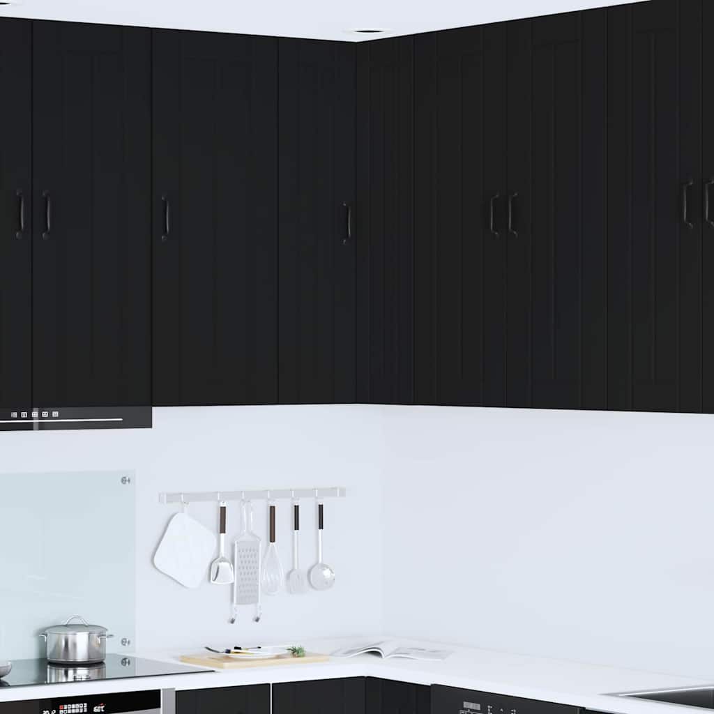 Dulapuri bucătărie - Dulap suspendat de bucătărie cu raft Negru 57 x 57 x 100 cm