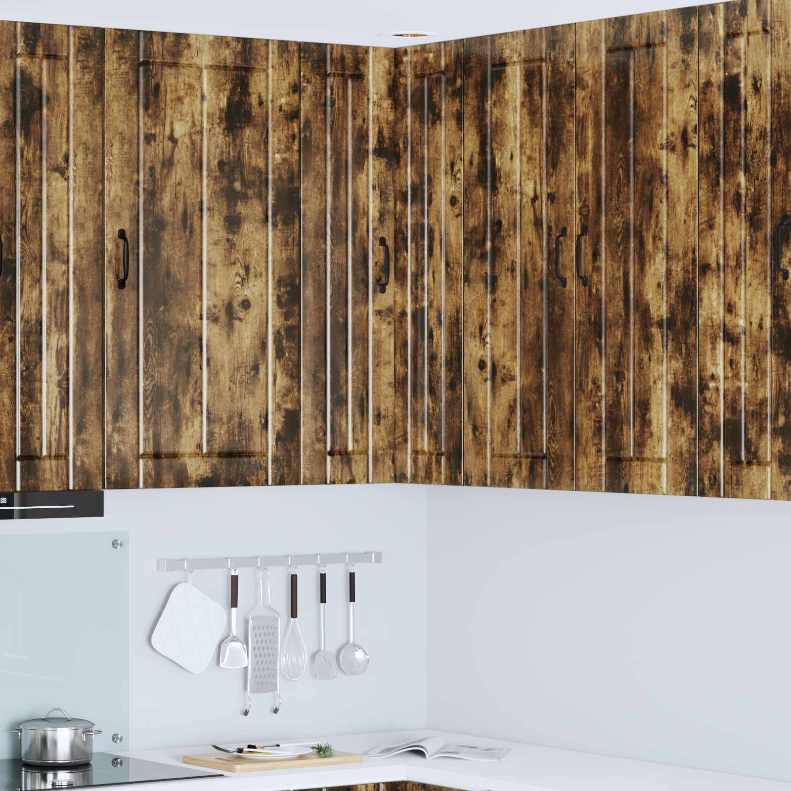 vidaXL Dulap de bucătărie Stejar fumuriu 57 x 57 x 100 cm