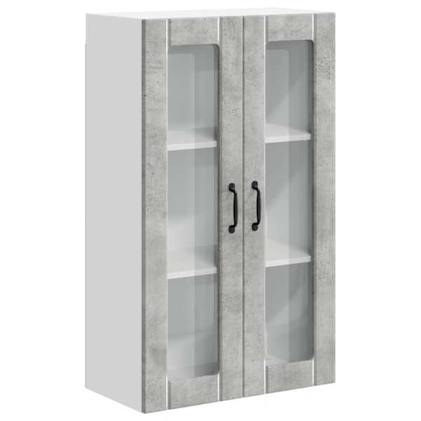 vidaXL Seinaklaasikapp LUCCA Betoonhall 60 x 31 x 100 cm Tehispuit