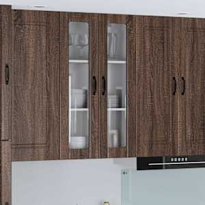 Stenska kuhinjska omarica z vrati Rjav hrast 60 x 31 x 100 cm