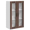 vidaXL Seinaklaasikapp LUCCA Pruun tamm 60 x 31 x 100 cm Tehispuit