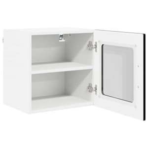 Nástěnná skleněná skříň PORTO 2 pcs Černá 40 x 31 x 40 cm - obrázek 6
