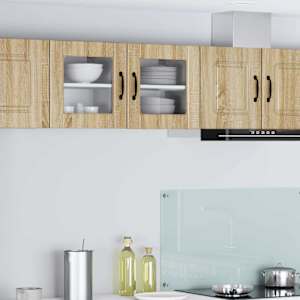 Stenski stekleni omarica PORTO Sonoma hrast 40 x 31 x 40 cm