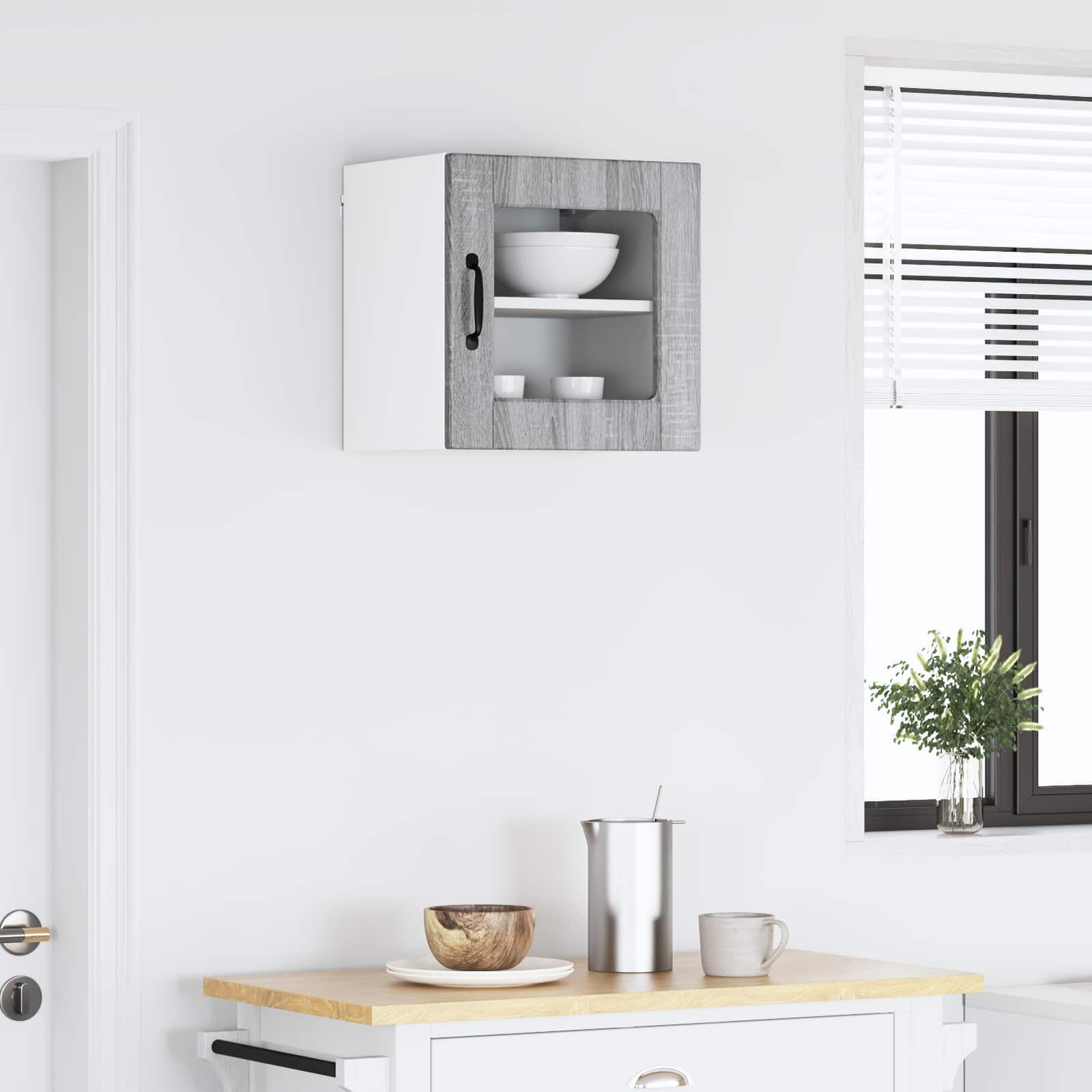 vidaXL Kjøkkenskap med hylle Grå Sonoma 40 x 31 x 40 cm Konstruert tre