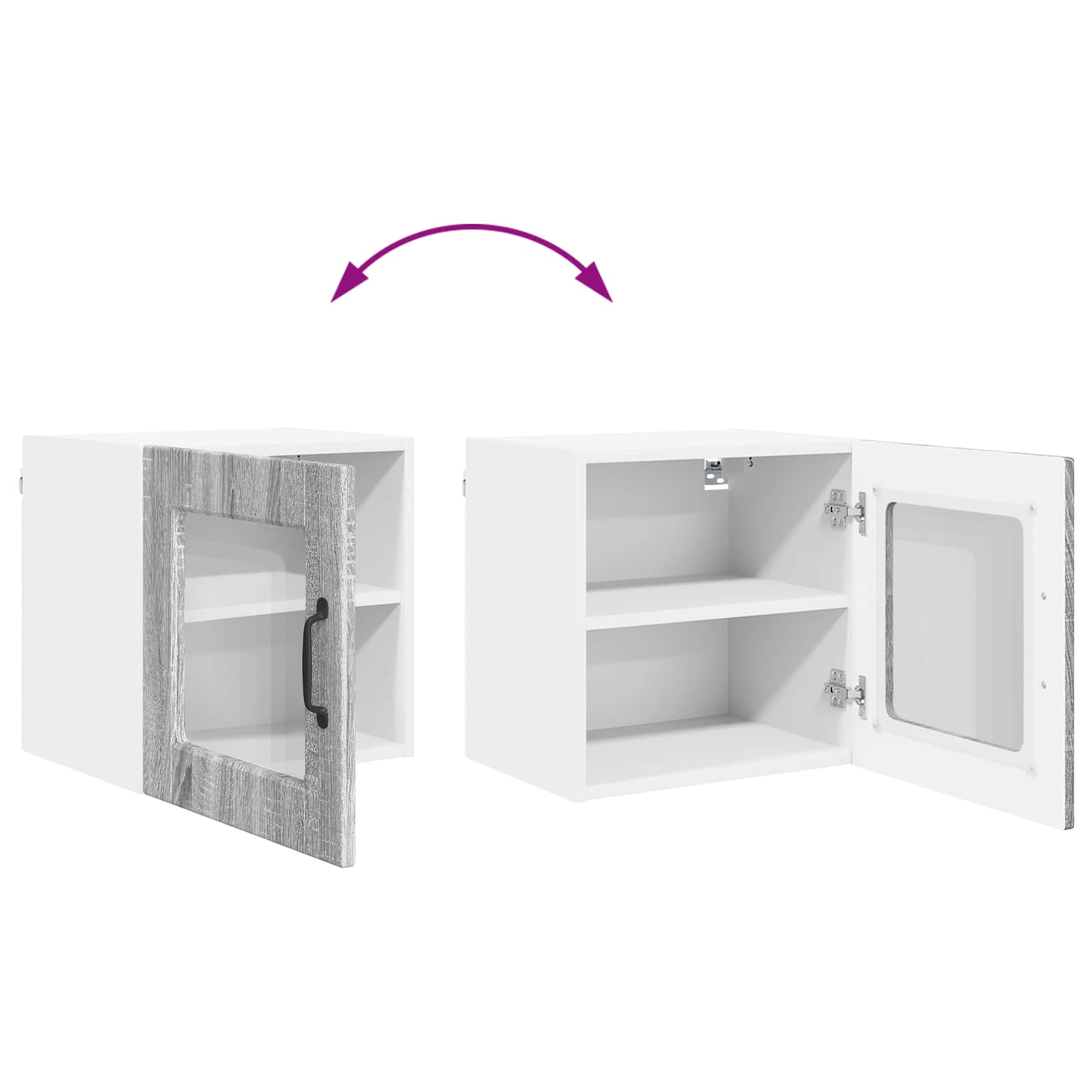 Kuhinjski element s polico 2 pcs Siva Sonoma 40 x 31 x 40 cm - slika 12