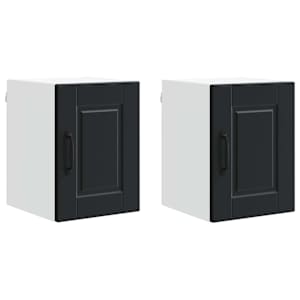 Nástěnná skříňka PORTO 2 pcs Černá 30 x 31 x 40 cm - obrázek 2