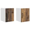 vidaXL Seinekapp PORTO 2 tk Vana puit 30 x 31 x 40 cm Tehispuit