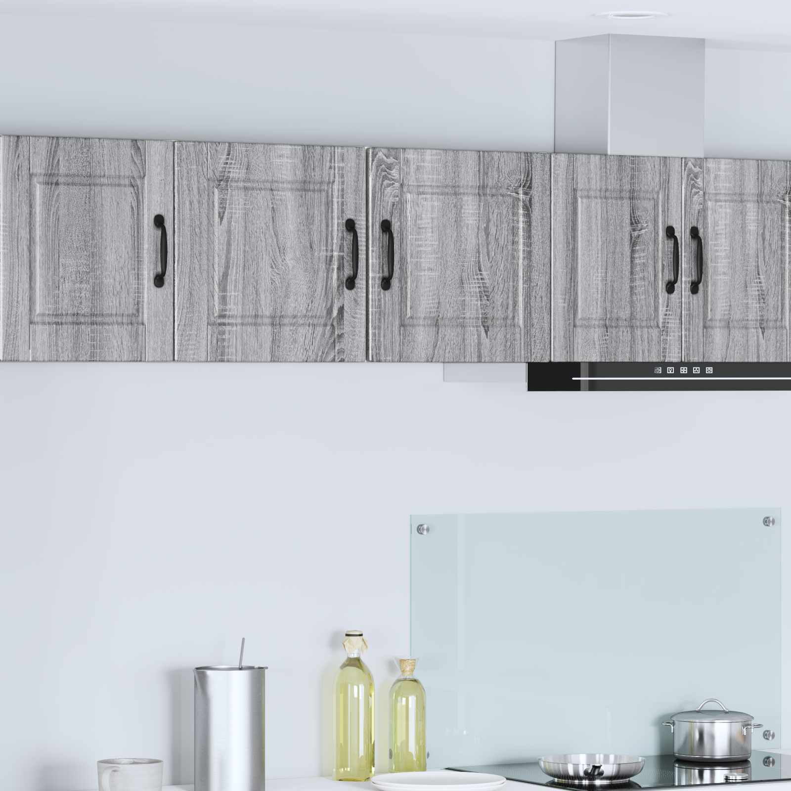 vidaXL Dulap de perete PORTO 2 pcs Gri Sonoma 40 x 31 x 40 cm