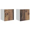 vidaXL Seinekapp PORTO 2 tk Vana puit 40 x 31 x 40 cm Tehispuit
