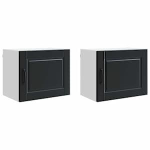 Nástěnná skříňka PORTO 2 pcs Černá 50 x 31 x 40 cm - obrázek 2