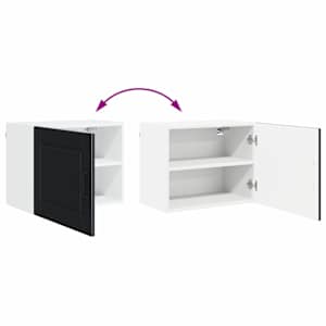 Nástěnná skříňka PORTO 2 pcs Černá 50 x 31 x 40 cm - obrázek 10