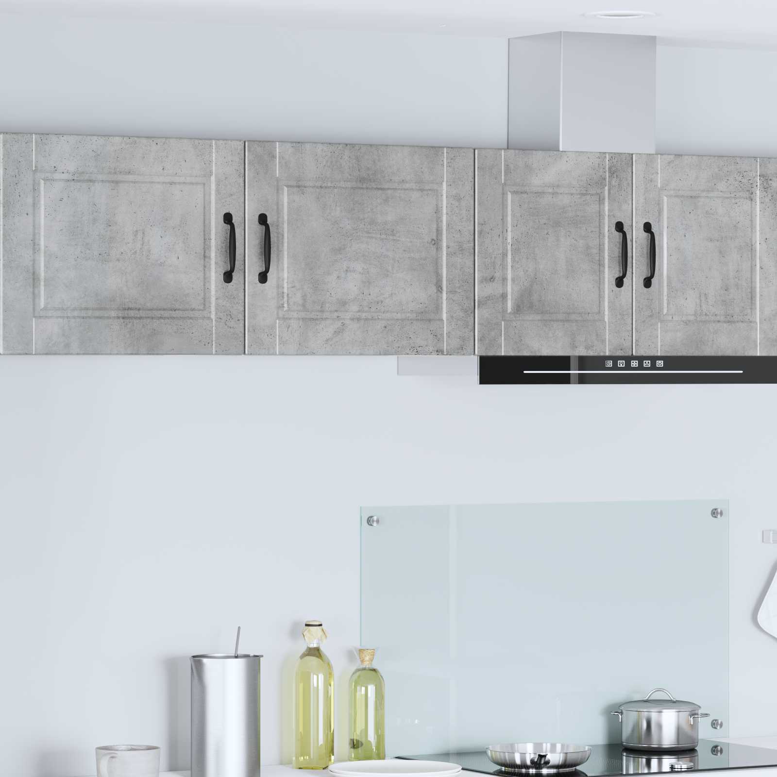 vidaXL Dulap de perete PORTO 2 pcs Gri din beton 50 x 31 x 40 cm