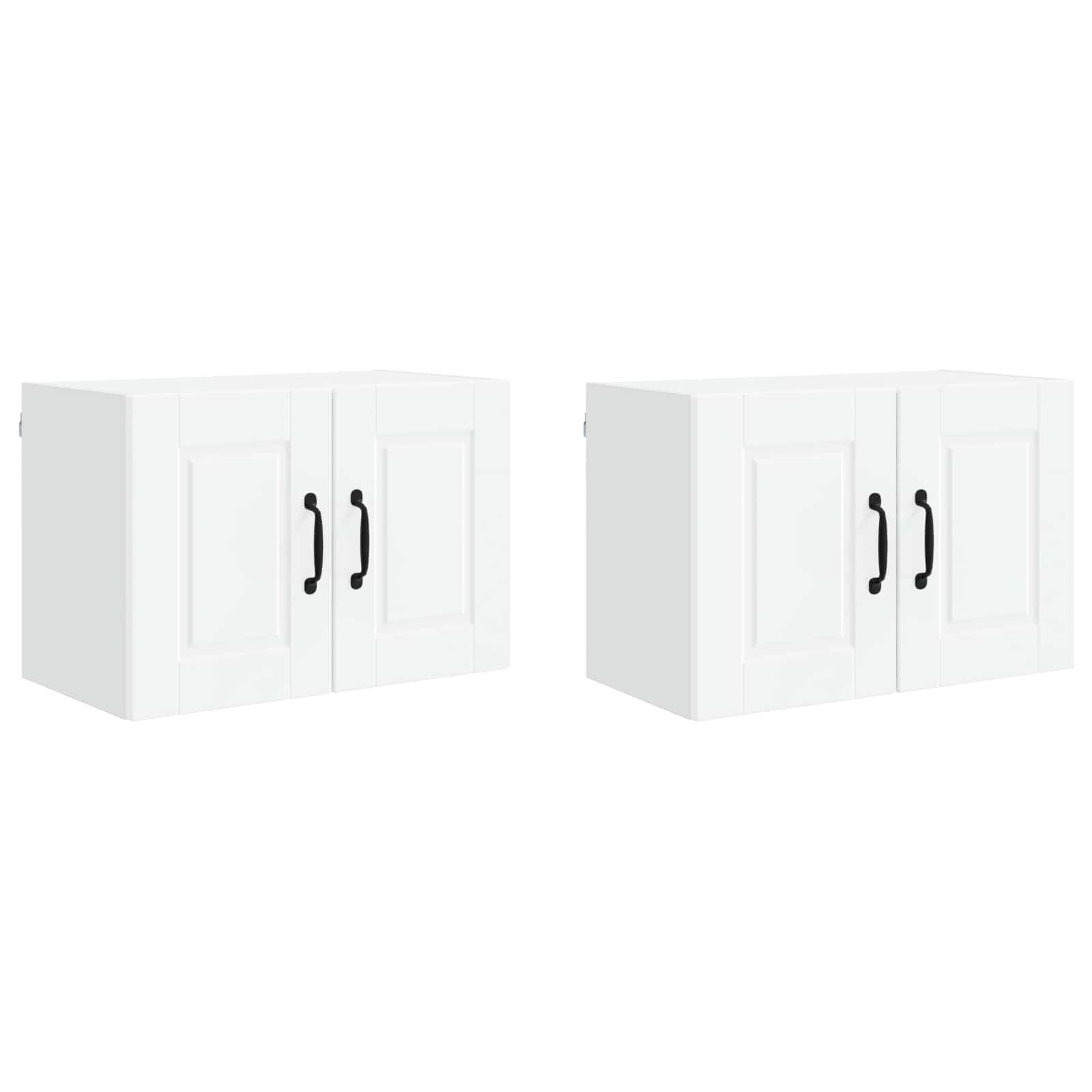 VidaXL Keuken Kast Met Plank 2 Pcs Wit 60 X 31 X 40 Cm Bewerkt Hout