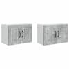 vidaXL Seinekapp PORTO 2 tk Betoonhall 60 x 31 x 40 cm Tehispuit