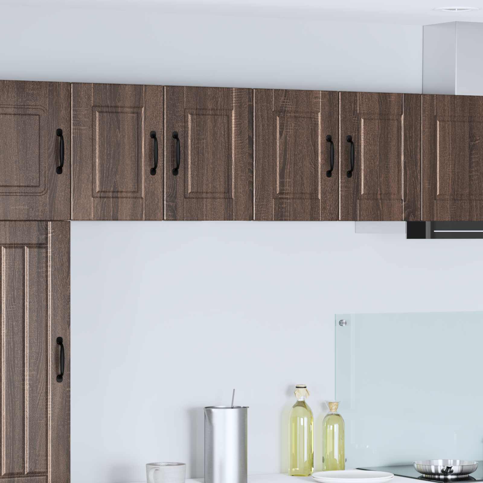 Köögikapp riiuliga 2 pcs Pruun tamme 60 x 31 x 40 cm Tehispuit