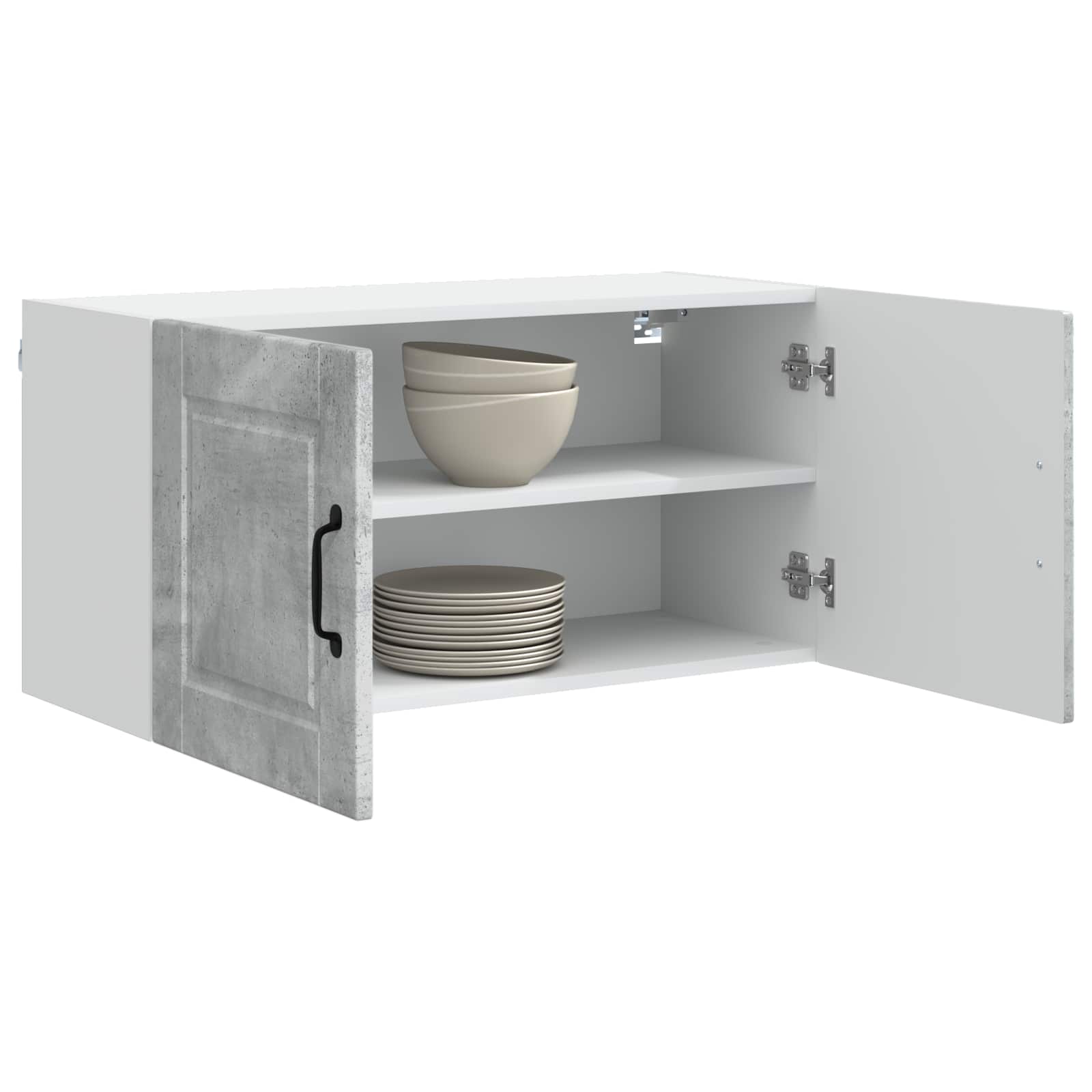 Kuhinjski element Betonsko siva 80 x 31 x 40 cm Konstruiran les - slika 3