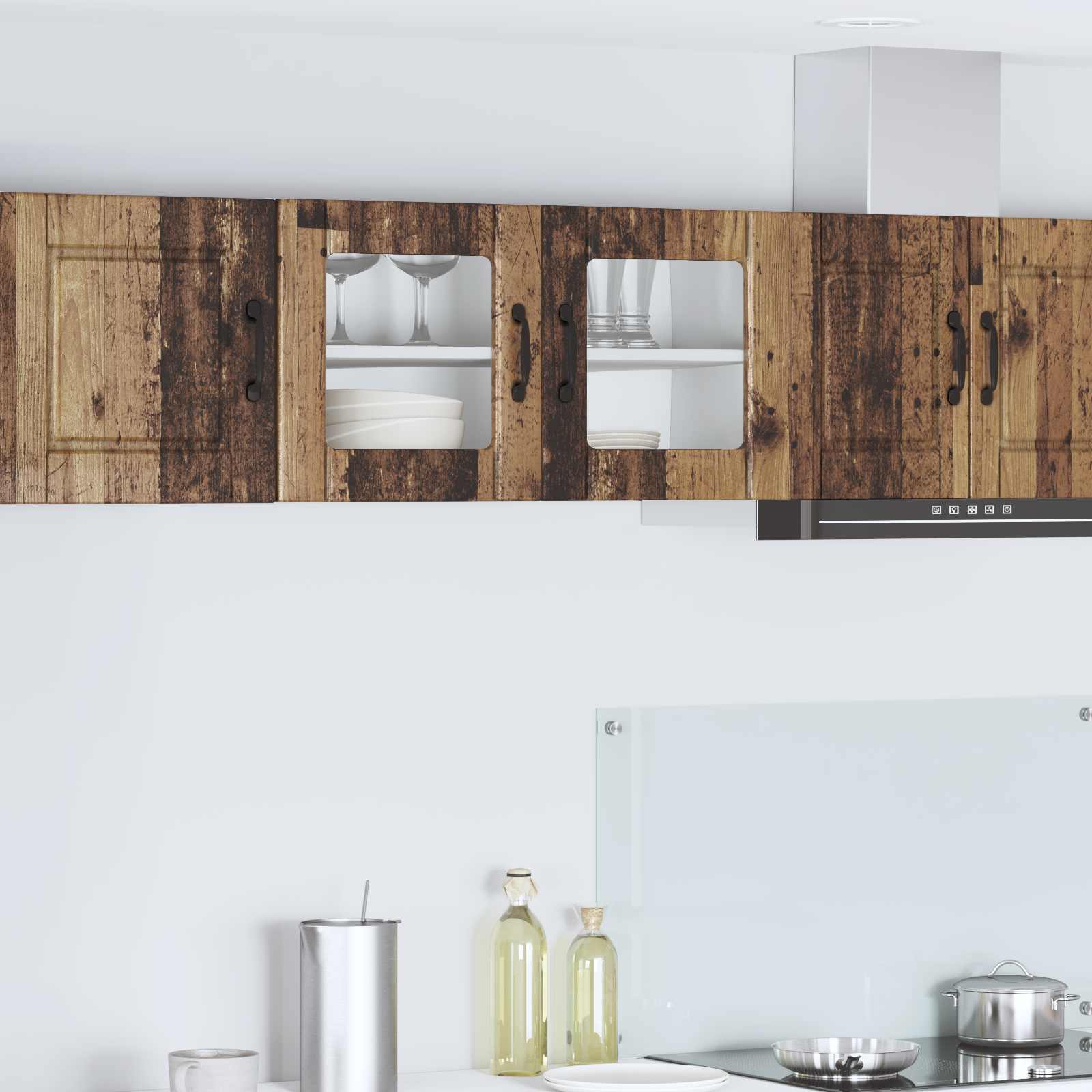 Köögikapp riiuliga uksega Vana puit 80 x 31 x 40 cm Tehispuit