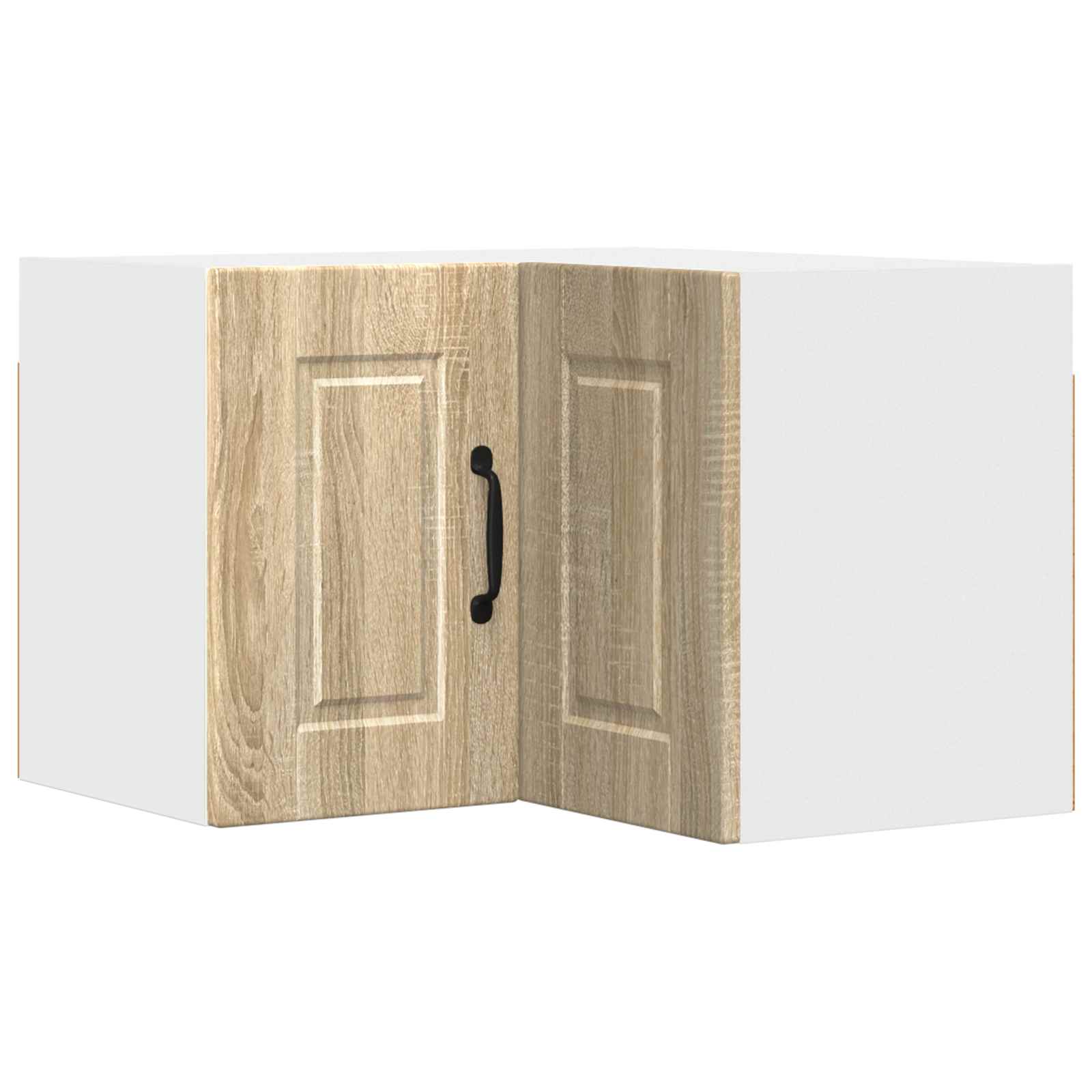 vidaXL Wandhoekkast PORTO Sonoma Eiken 57 x 57 x 40 cm Bewerkt hout, foto 3