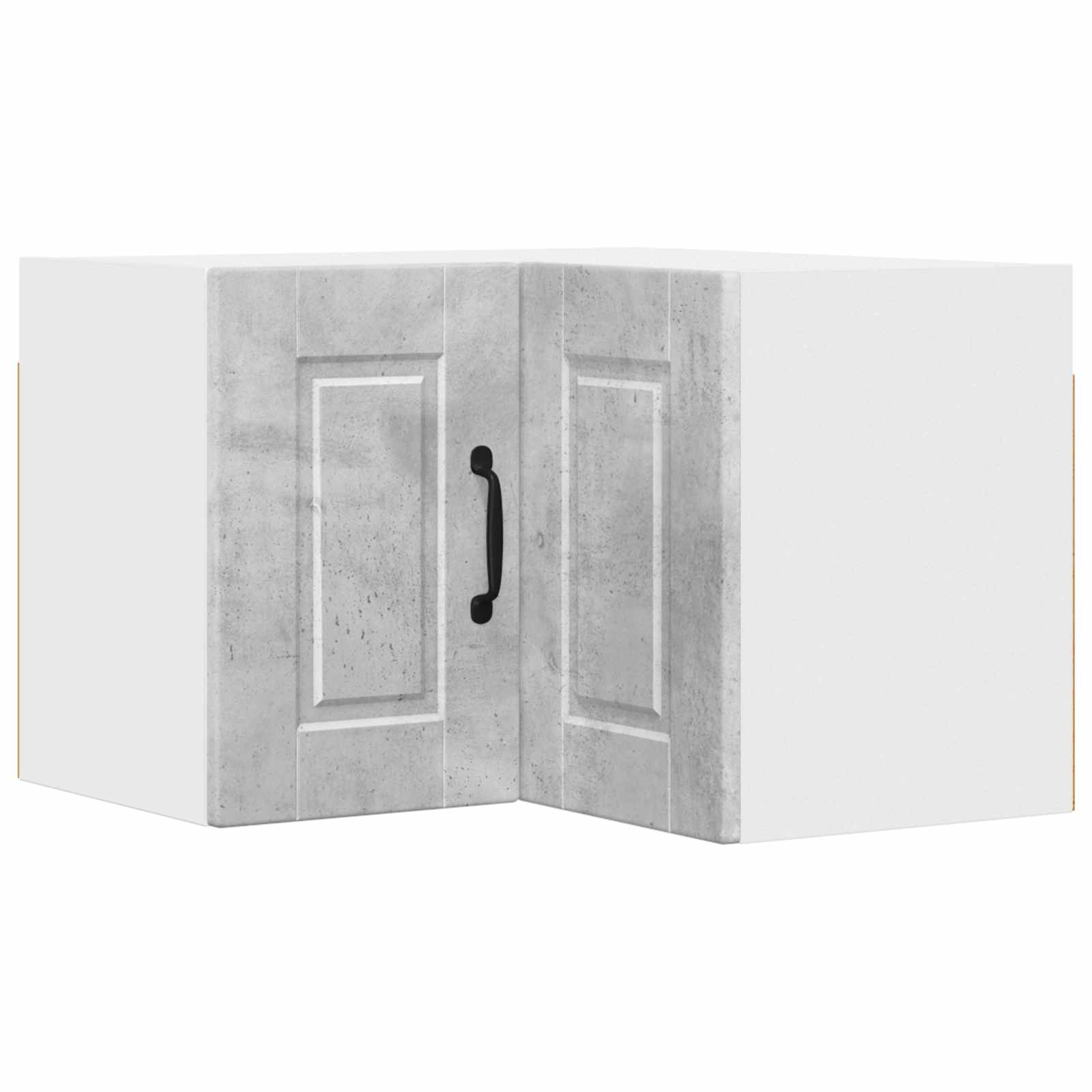 vidaXL Wandhoekkast PORTO Betongrijs 57 x 57 x 40 cm Bewerkt hout grijs, foto 3