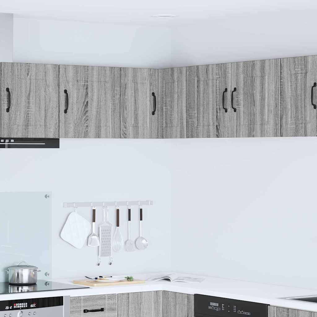 Mobilă și Mobilier - Dulap suspendat de bucătărie cu raft Gri Sonoma 57 x 57 x 40 cm