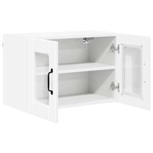 Nástěnná skleněná skříň PORTO 2 pcs Bílá 60 x 31 x 40 cm - obrázek 5