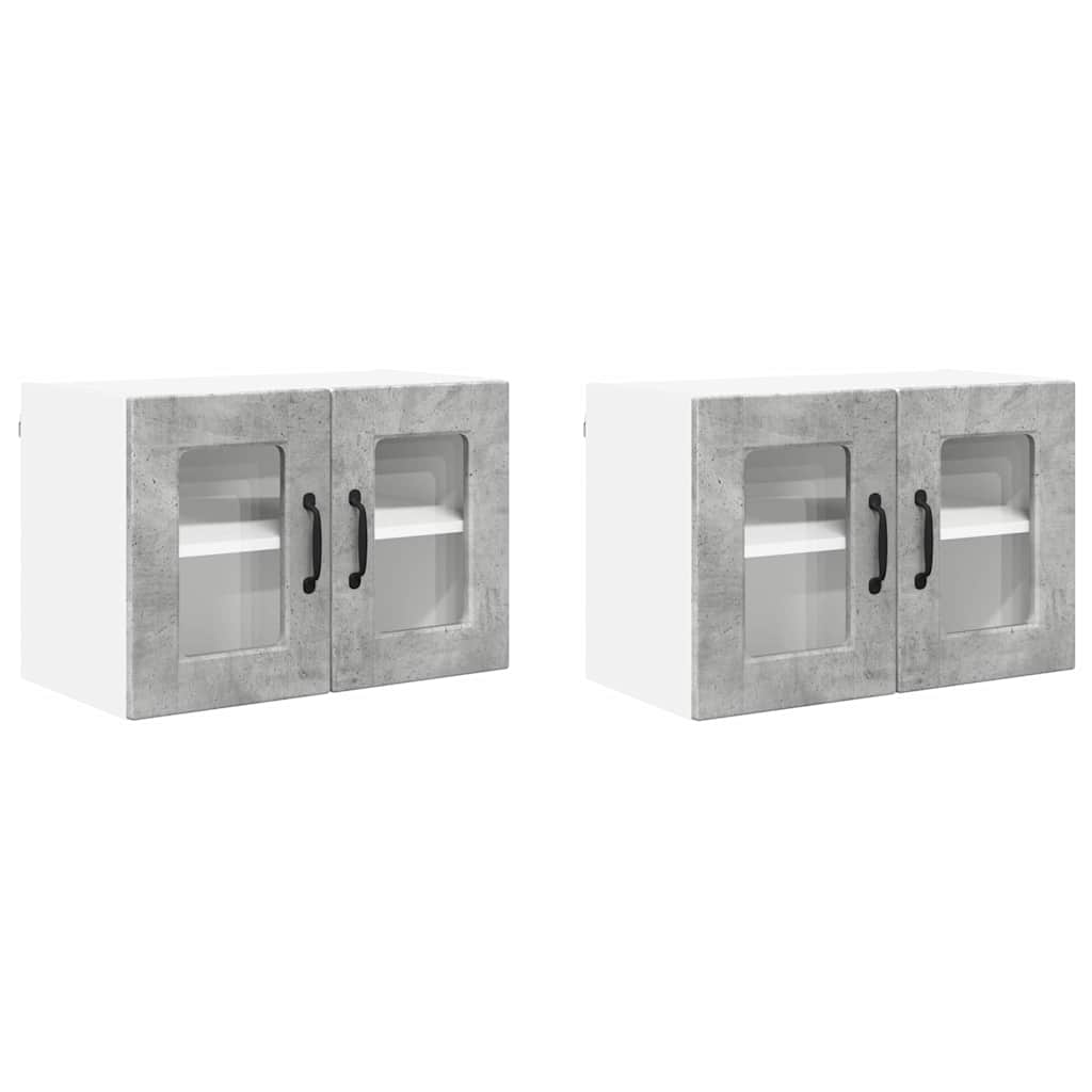 Thumbnail - vidaXL Küchenwandschrank mit Regal 2 pcs Beton Grau 60 x 31 x 40 cm