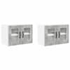 vidaXL Seinaklaasikapp PORTO 2 tk Betoonhall 60 x 31 x 40 cm Tehispuit