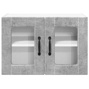 Nástěnná skleněná skříň PORTO 2 pcs Betonově šedá - obrázek 7