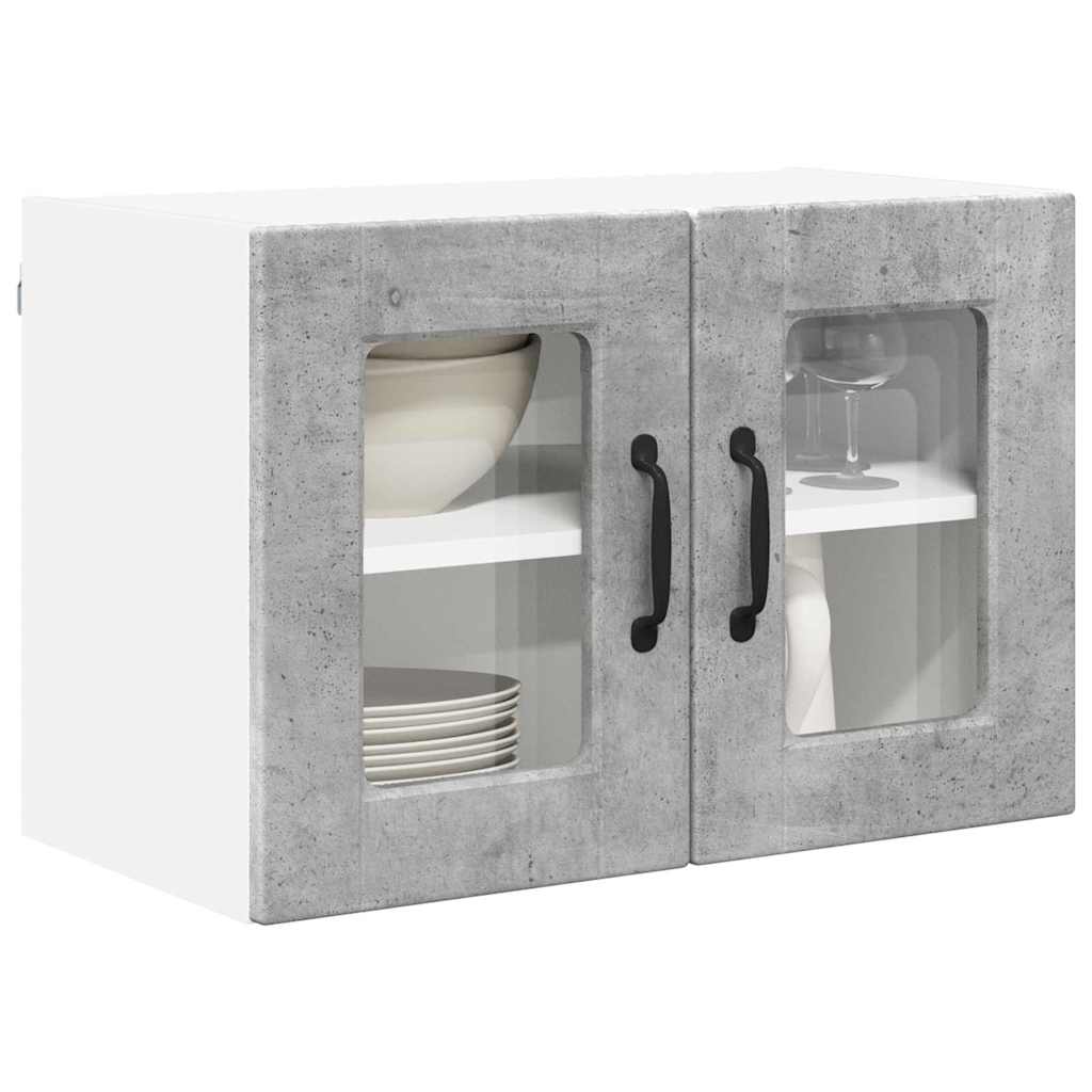 vidaXL Keukenkast aan de muur 2 pcs Beton Grijs 60 x 31 x 40 cm