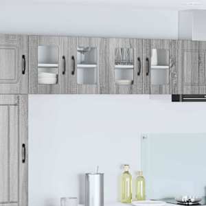 Stenski stekleni omarica PORTO Siva Sonoma 60 x 31 x 40 cm