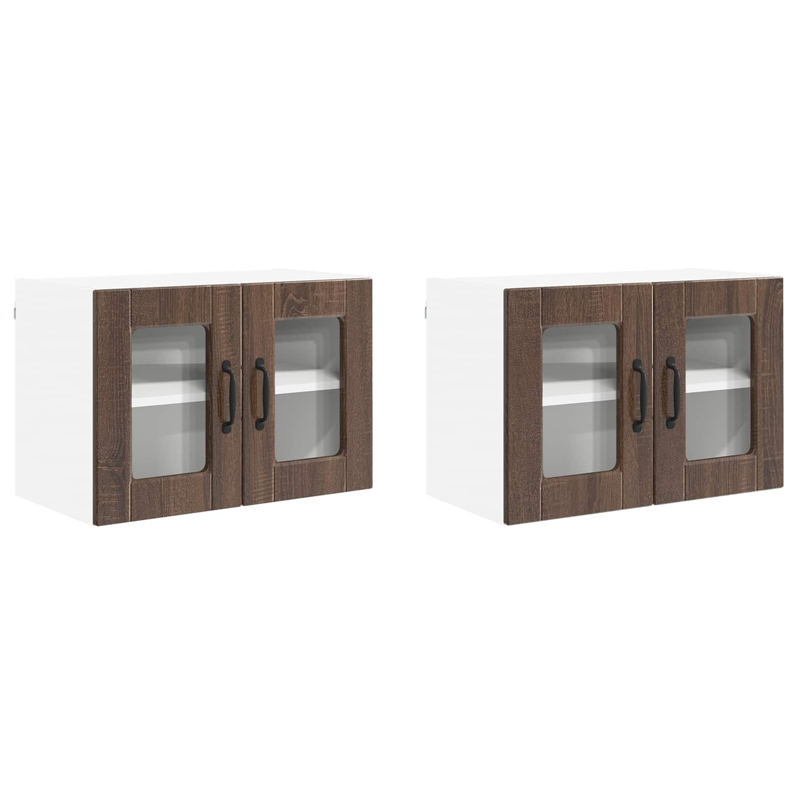 Thumbnail - vidaXL Küchenschrank mit Tür 2 pcs Braun Eichen-Optik 60 x 31 x 40 cm