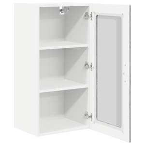 Nástěnná skleněná skříň PORTO 2 pcs Šedá Sonoma 40 x 31 x 80 cm - obrázek 5