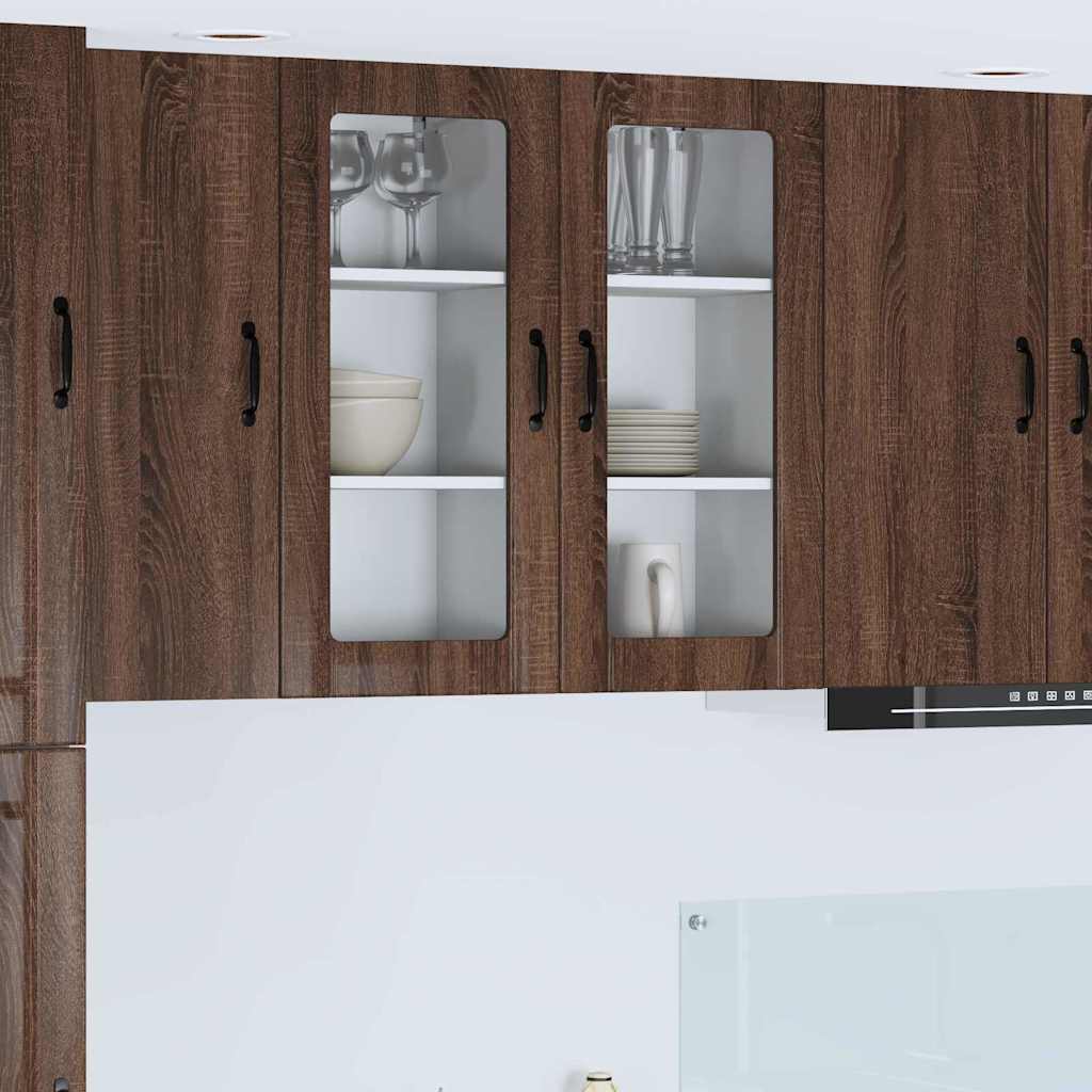 Dulapuri bucătărie - Dulap suspendat de bucătărie Stejar închis 40 x 31 x 80 cm