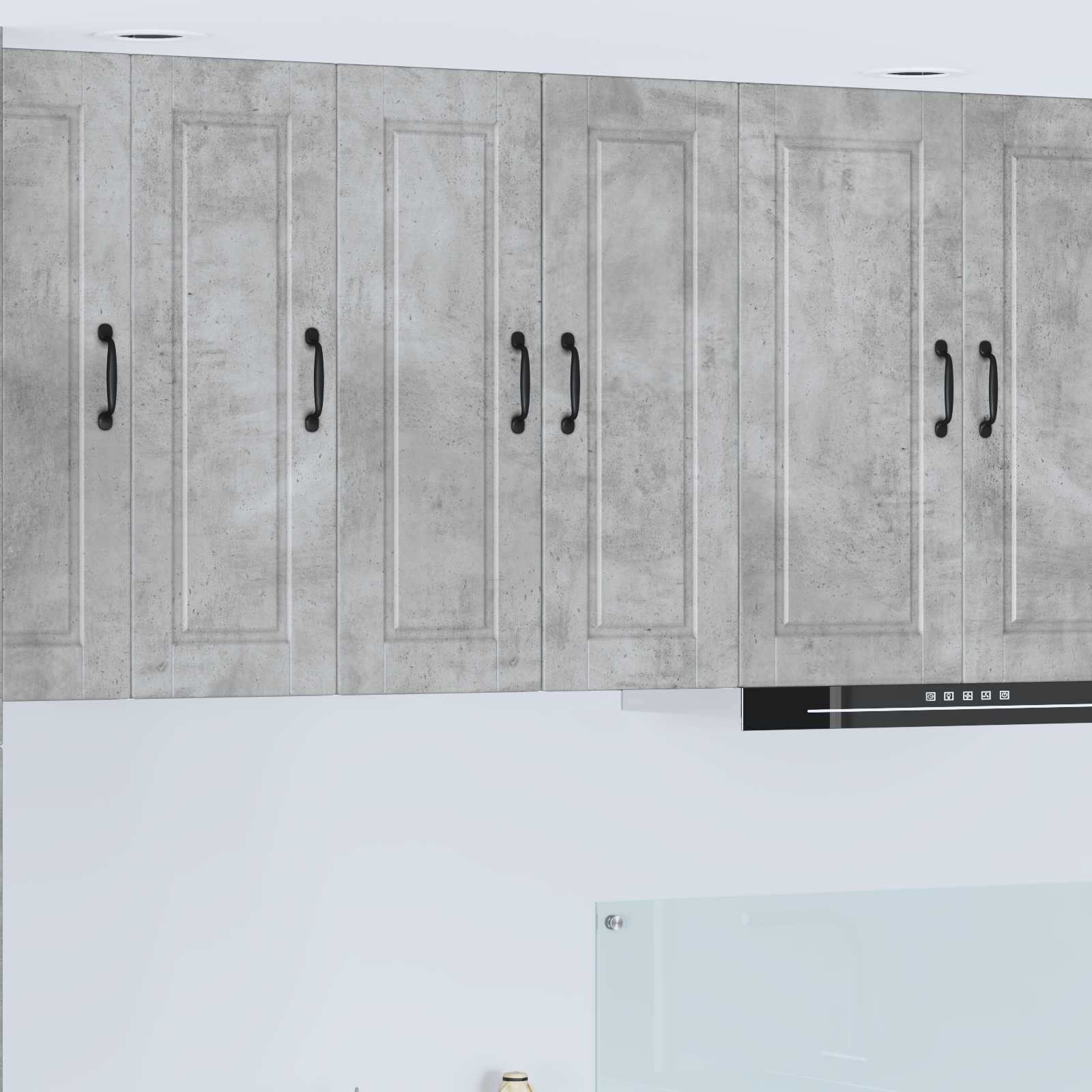 Köögikapp riiuliga 2 pcs Betoonhall 30 x 31 x 80 cm Tehispuit